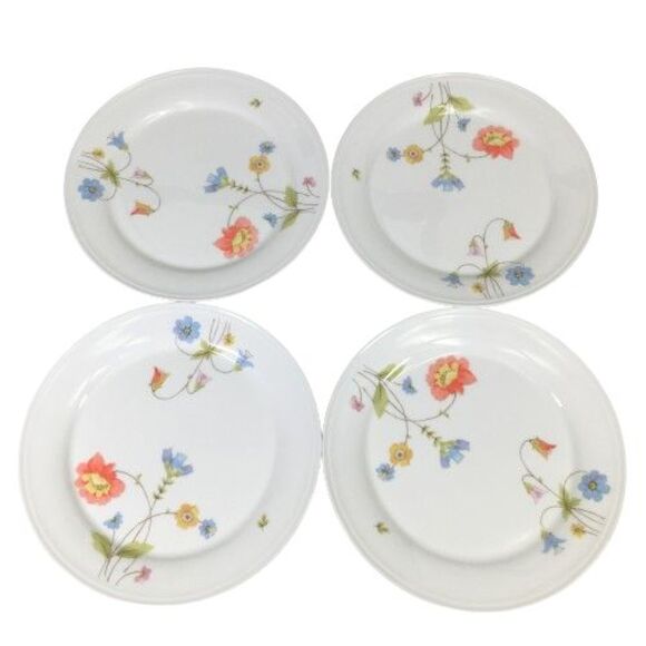 Set of 4 Just Flowers Mikasa Bone China Salad Bread Dessert Plates 7.5" New - Picture 1 of 8